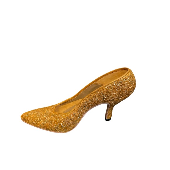 Just the Right Shoe by Raine Golden Stiletto 25045 Miniature Gold Glitter 1999 - Picture 2 of 4